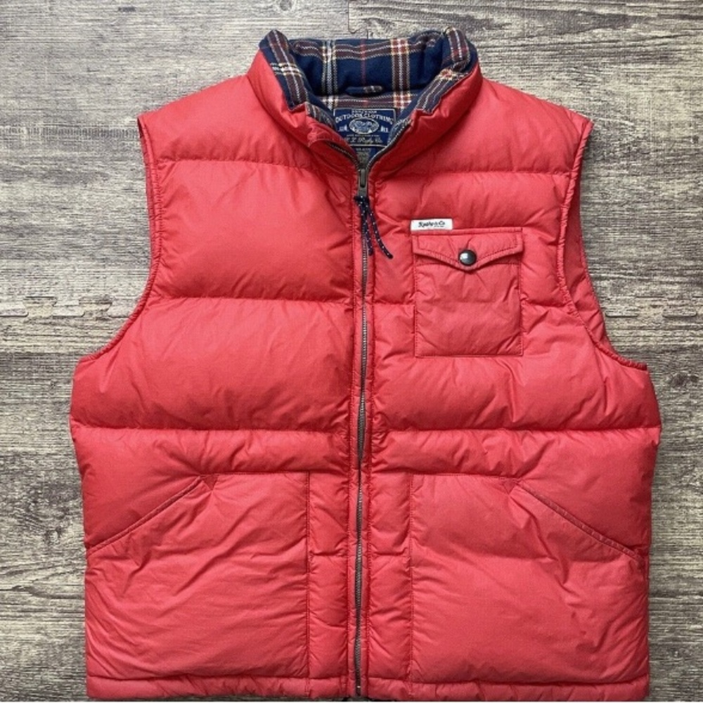 RUGBY Ralph Lauren polo Co Down Puffer  vintage Jacket Men’s Orange 🍊 vest .